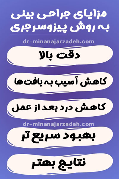 جراحی بینی به روش پیزوسرجری در اصفهان - دکتر مینا نجارزاده