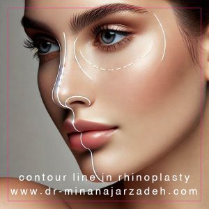 خط کانتور در جراحی بینی + دکتر مینا نجارزاده