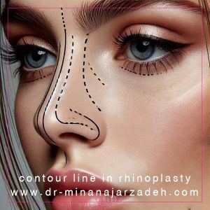 خط کانتور در جراحی بینی + دکتر مینا نجارزاده