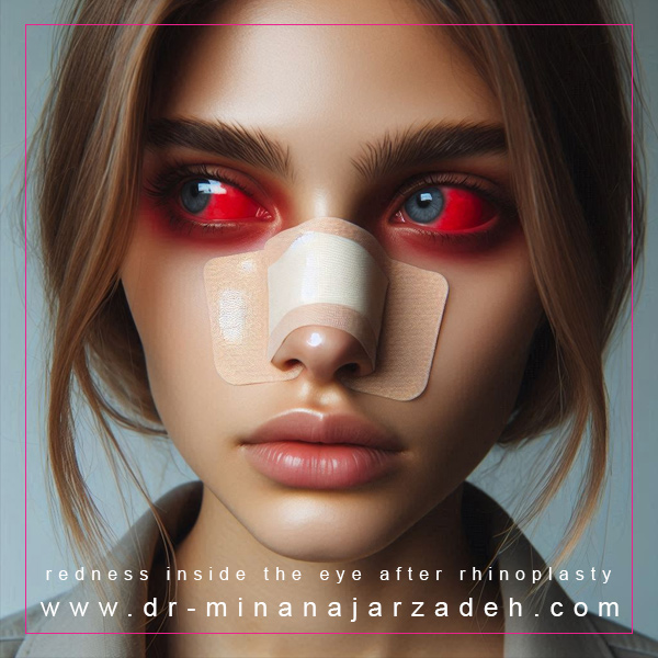 قرمزی داخل چشم بعد از عمل بینی + دکتر مینا نجارزاده